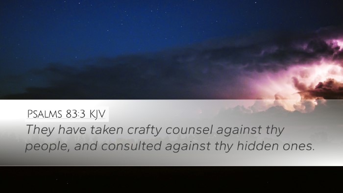 Psalms 83:3 KJV Bible Verse Image