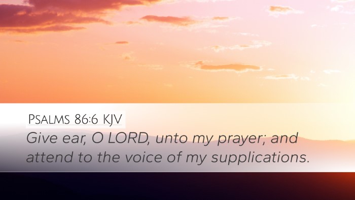 Psalms 86:6 KJV Bible Verse Image