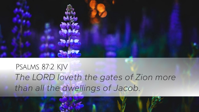Psalms 87:2 KJV Bible Verse Image