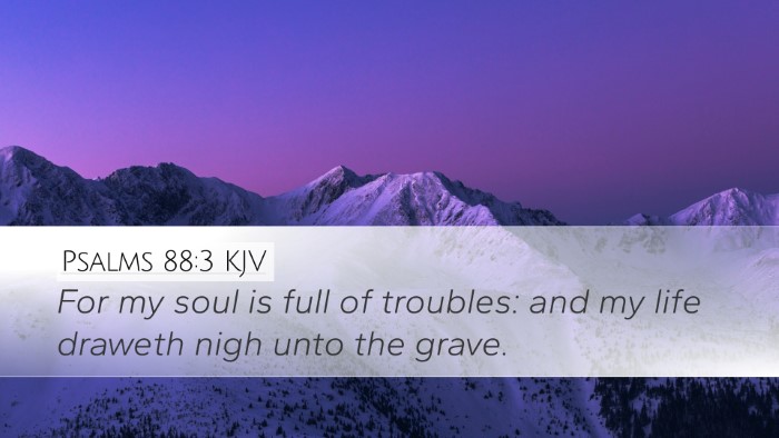 Psalms 88:3 KJV Bible Verse Image