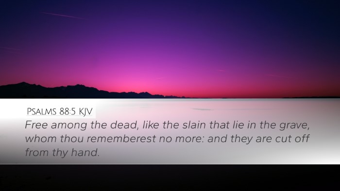 Psalms 88:5 KJV Bible Verse Image