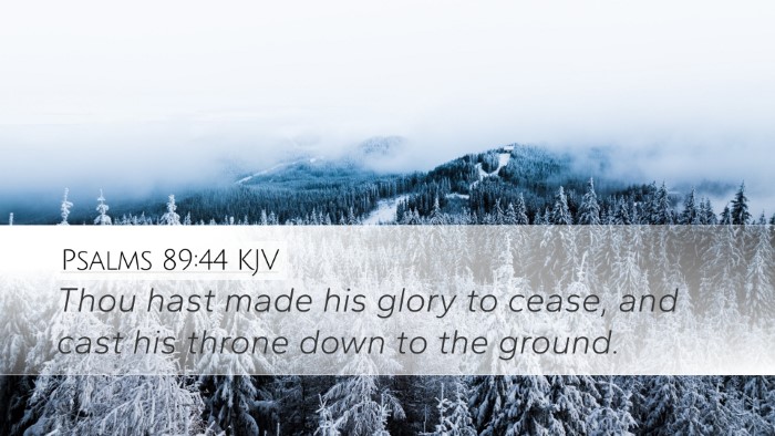 Psalms 89:44 KJV Bible Verse Image