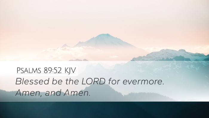 Psalms 89:52 KJV Bible Verse Image