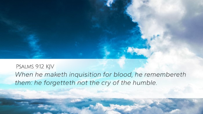 Psalms 9:12 KJV Bible Verse Image