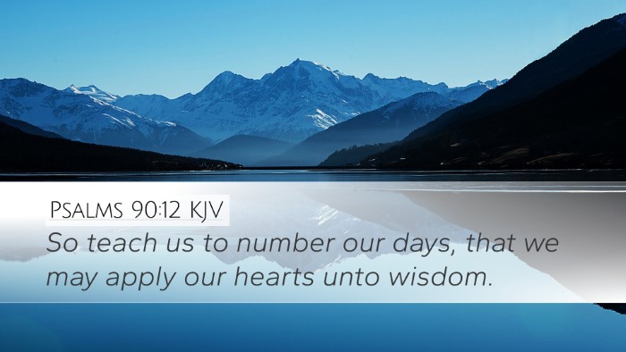 Psalms 90:12 KJV Bible Verse Image