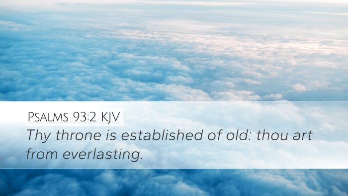 Psalms 93:2 KJV Bible Verse Image