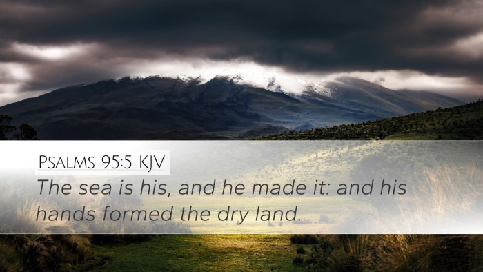 Psalms 95:5 KJV Bible Verse Image