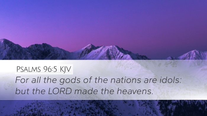 Psalms 96:5 KJV Bible Verse Image