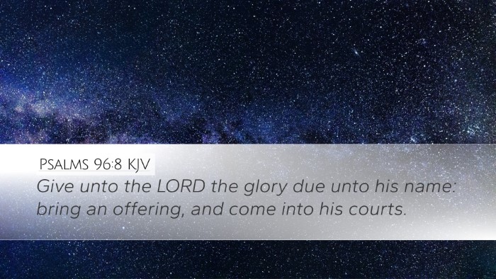 Psalms 96:8 KJV Bible Verse Image