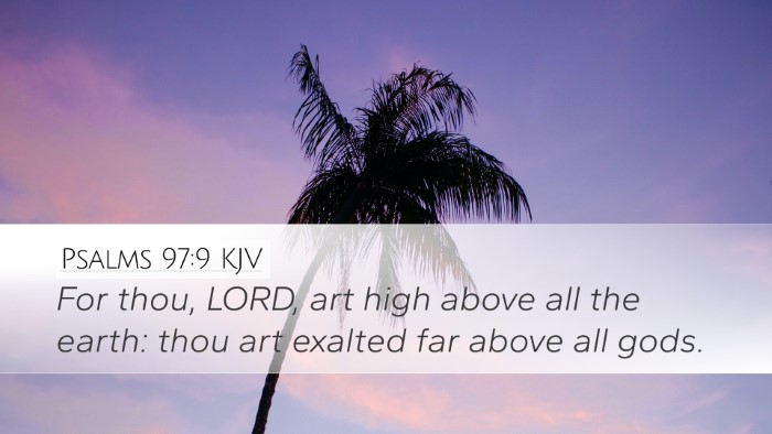 Psalms 97:9 KJV Bible Verse Image