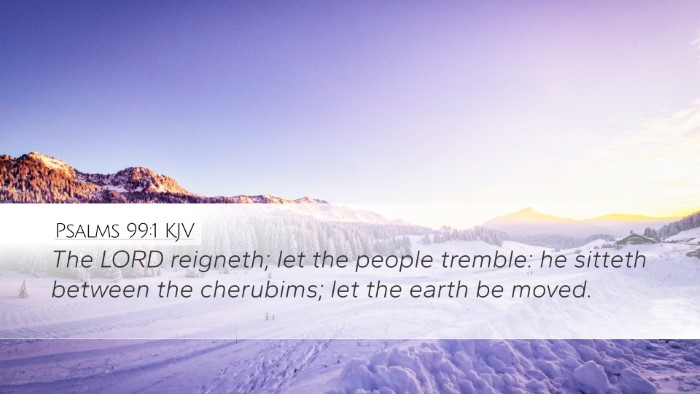 Psalms 99:1 KJV Bible Verse Image