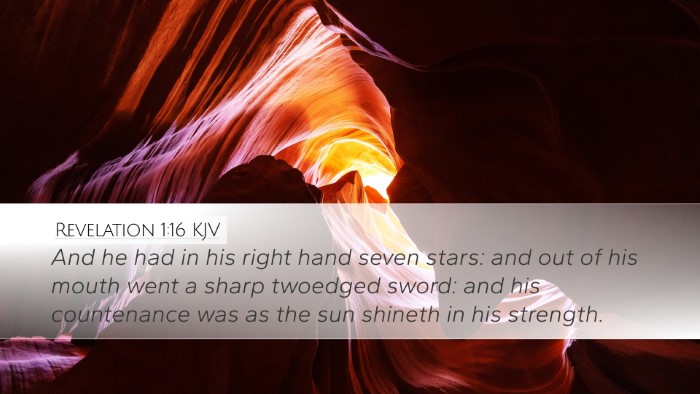 Revelation 1:16 KJV Bible Verse Image