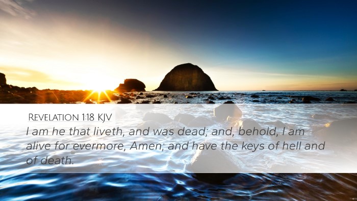 Revelation 1:18 KJV Bible Verse Image