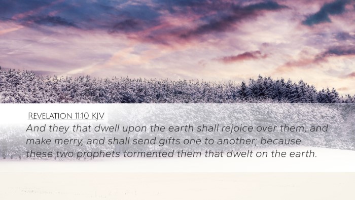 Revelation 11:10 KJV Bible Verse Image