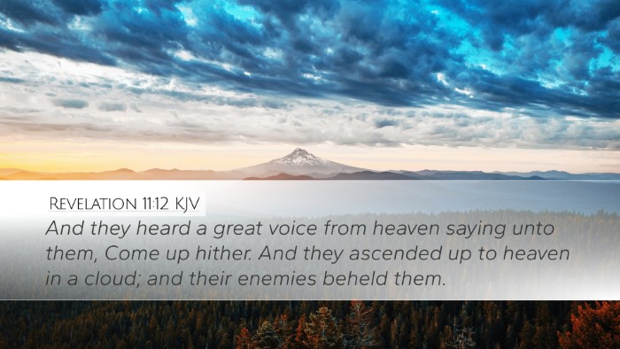Revelation 11:12 KJV Desktop Wallpaper - And they heard a great voice from heaven saying - Desktop Bible Verse Wallpaper