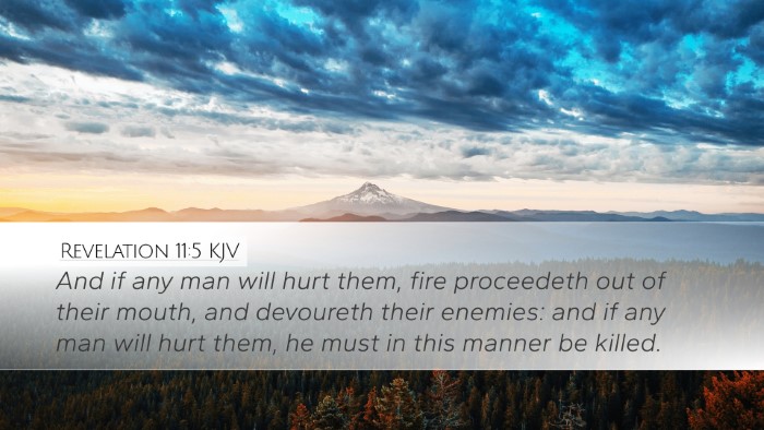 Revelation 11:5 KJV Bible Verse Image