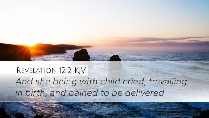 Revelation 12:2 KJV Bible Verse Image