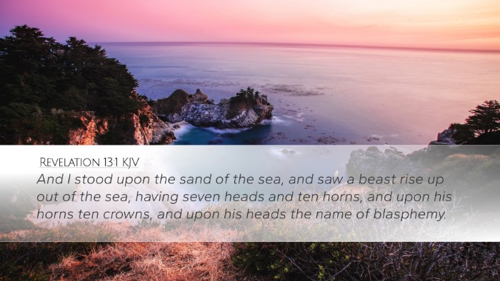 Revelation 13:1 KJV Bible Verse Image