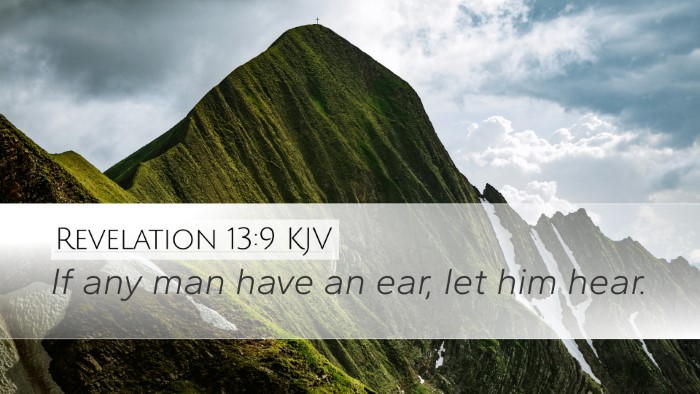 Revelation 13:9 KJV Bible Verse Image
