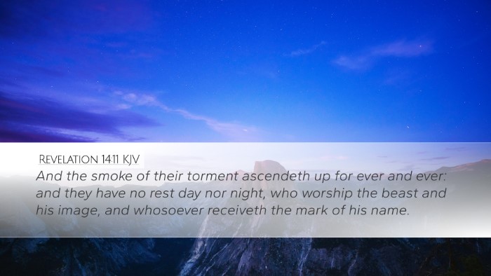 Revelation 14:11 KJV Bible Verse Image