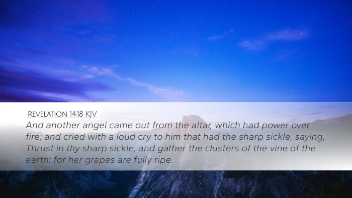 Revelation 14:18 KJV Bible Verse Image