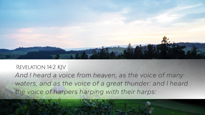 Revelation 14:2 KJV Bible Verse Image