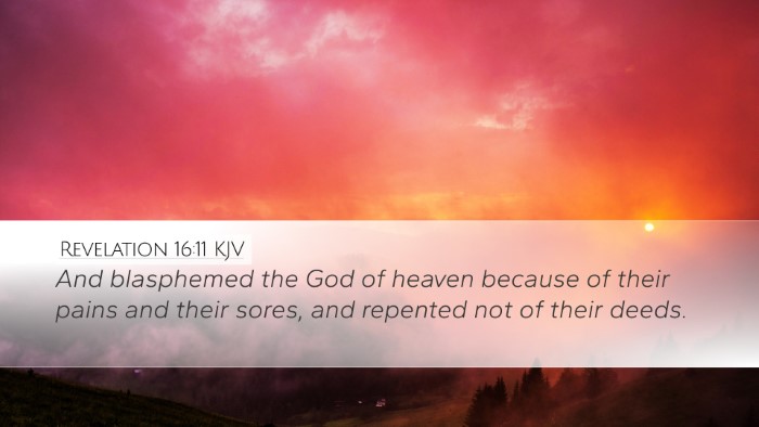 Revelation 16:11 KJV Bible Verse Image