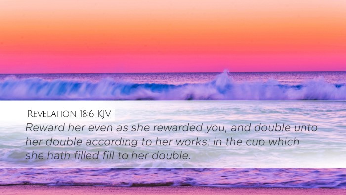 Revelation 18:6 KJV Bible Verse Image
