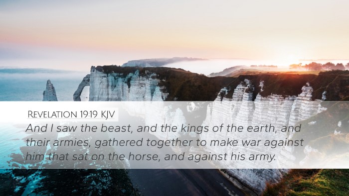 Revelation 19:19 KJV Bible Verse Image