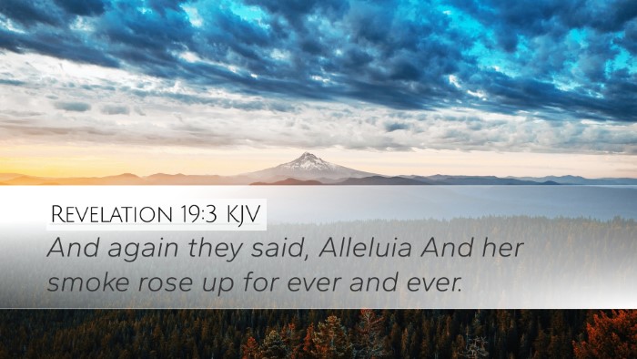 Revelation 19:3 KJV Bible Verse Image