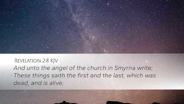 Revelation 2:8 KJV Bible Verse Image