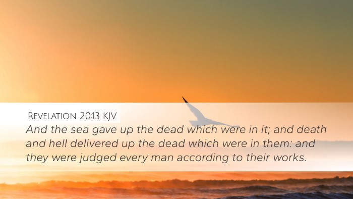 Revelation 20:13 KJV Bible Verse Image