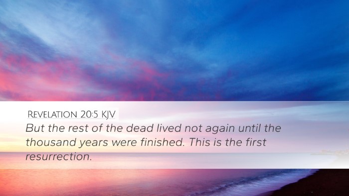 Revelation 20:5 KJV Bible Verse Image