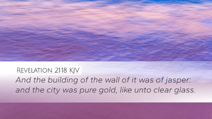 Revelation 21:18 KJV Bible Verse Image