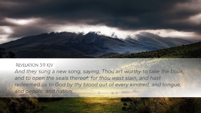 Revelation 5:9 KJV Bible Verse Image