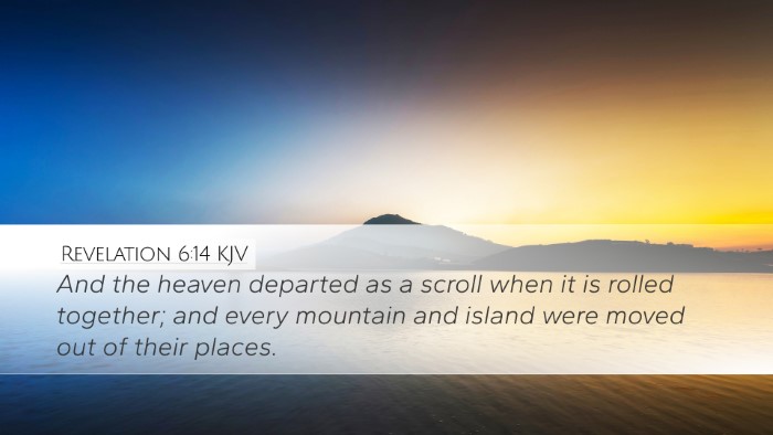 Revelation 6:14 KJV Bible Verse Image