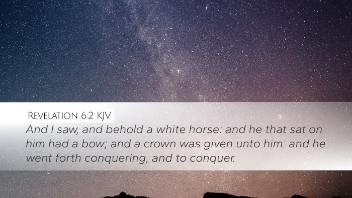 Revelation 6:2 KJV Bible Verse Image