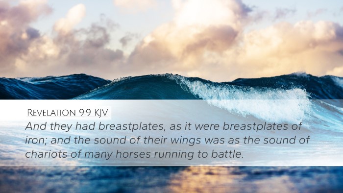 Revelation 9:9 KJV Bible Verse Image