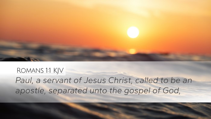 Romans 1:1 KJV Bible Verse Image