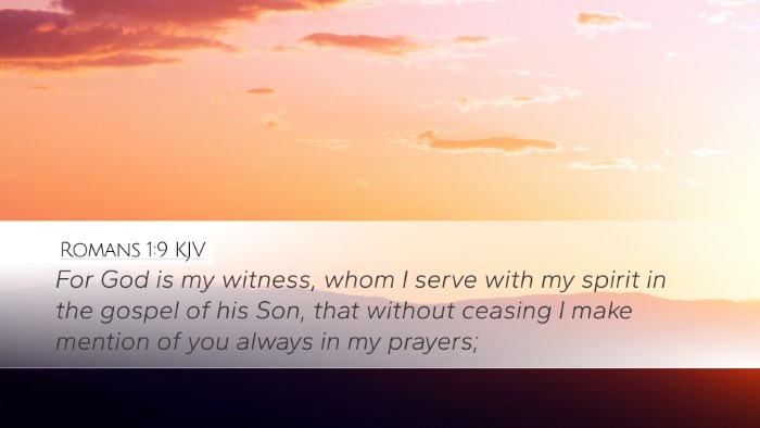 Romans 1:9 KJV Bible Verse Image
