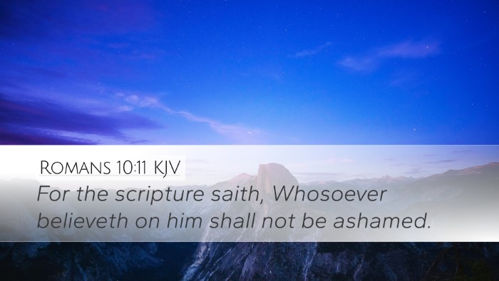 Romans 10:11 KJV Bible Verse Image