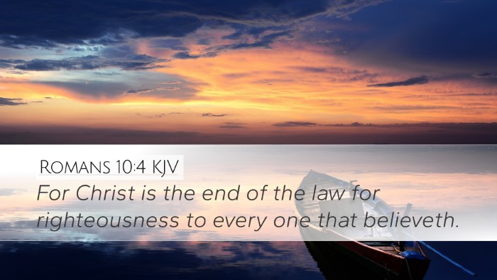 Romans 10:4 KJV Bible Verse Image