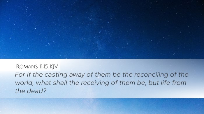 Romans 11:15 KJV Bible Verse Image