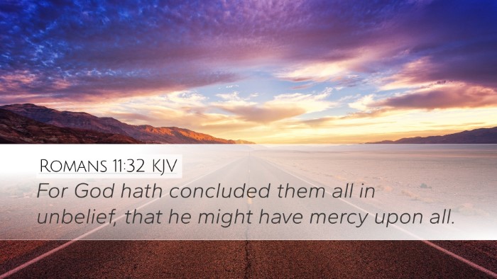 Romans 11:32 KJV Bible Verse Image