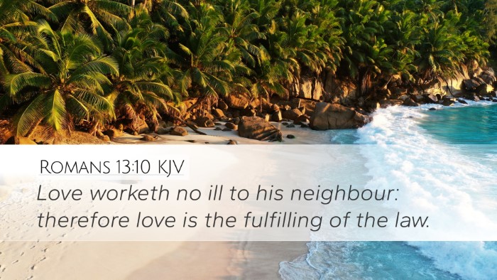 Romans 13:10 KJV Bible Verse Image