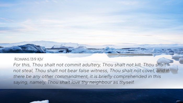 Romans 13:9 KJV Bible Verse Image