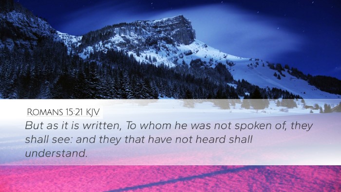 Romans 15:21 KJV Bible Verse Image