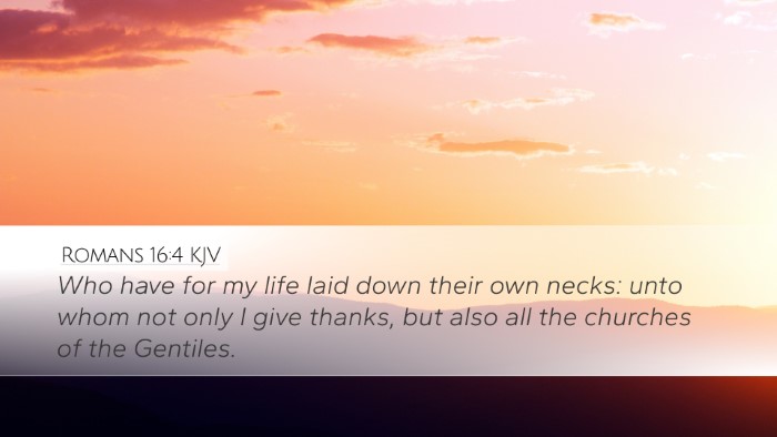 Romans 16:4 KJV Bible Verse Image