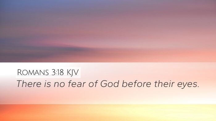Romans 3:18 KJV Bible Verse Image