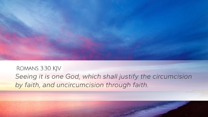 Romans 3:30 KJV Bible Verse Image